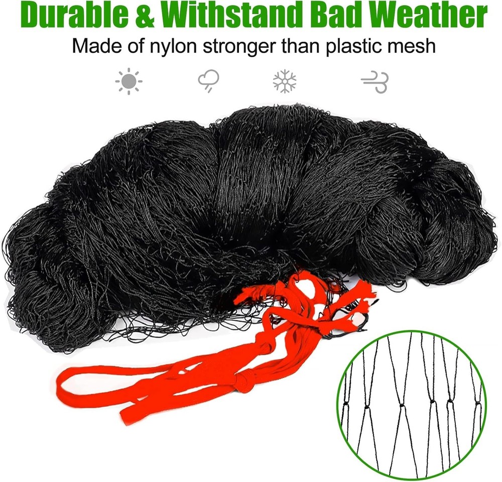 Versatile Garden & Chicken Coop Netting - 50x50 ft Heavy-Duty Mesh Solution
