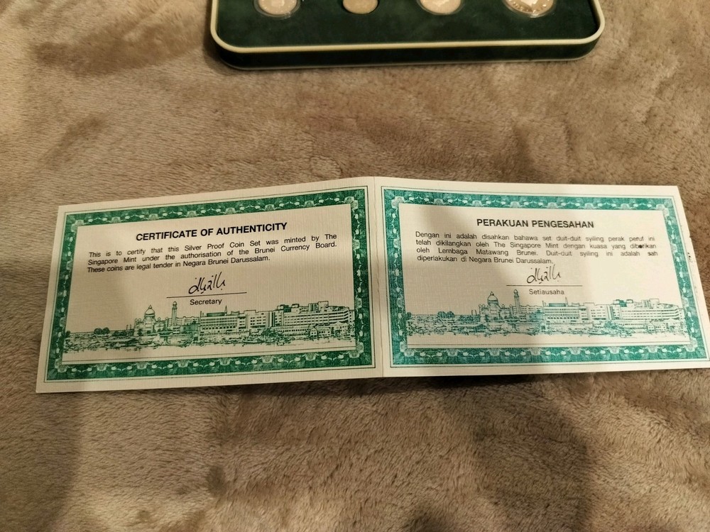 1987 Brunei Silver Coin Set