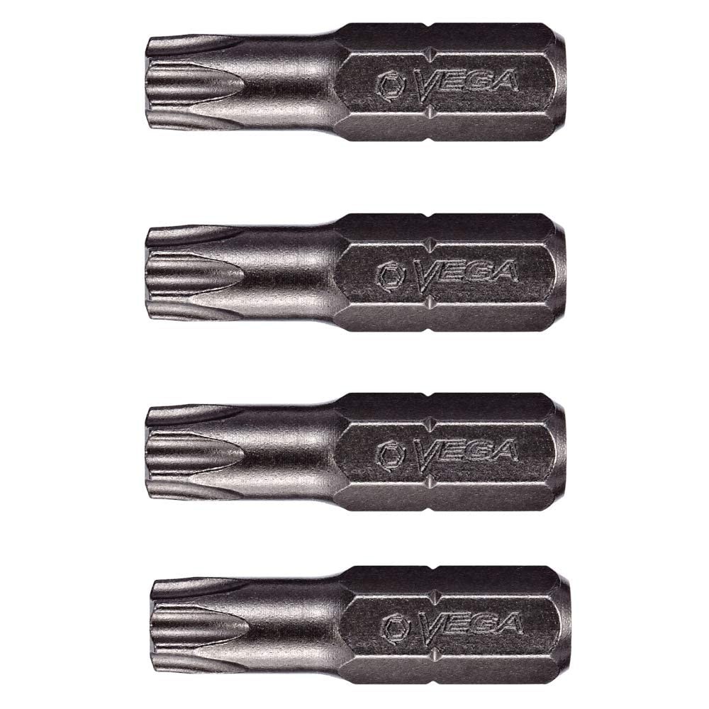 VEGA T25 TORX Security Star Bits. Professional Grade ¼ Inch