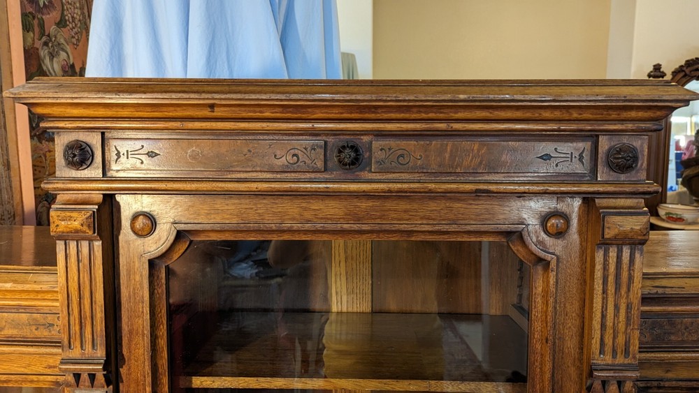 antique bookcase cabinet