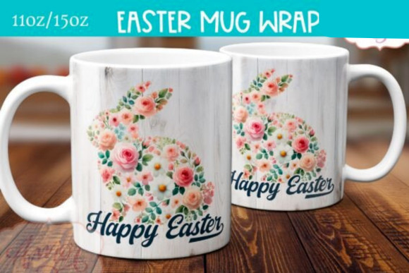 Cute Easter Mug Wraps PNG BUNDLE