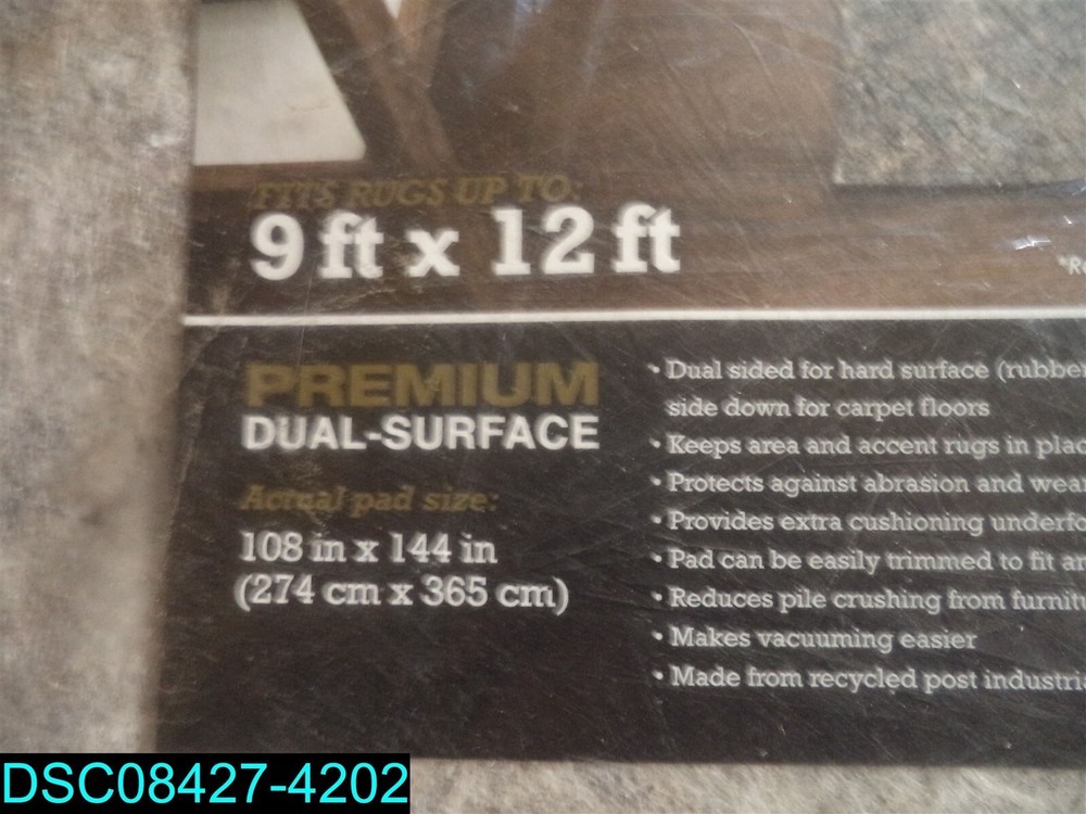DR006 Mohawk Home Premium Dual Surface 9 X 12 (ft) Rectangular Non-Slip Rug Pad