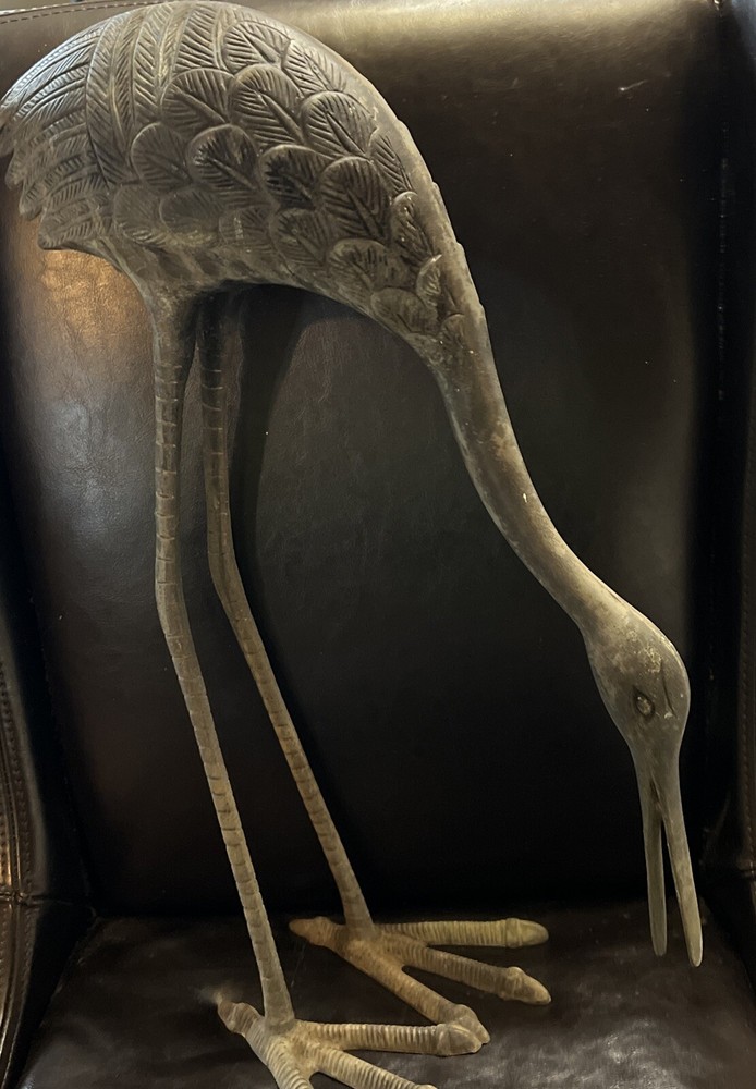 Oversized Brass Egret