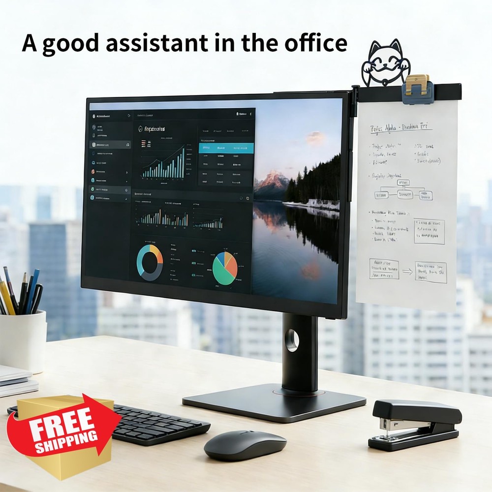 Monitor Document Holder Paper Holder Typing Stand Adjustable Clip