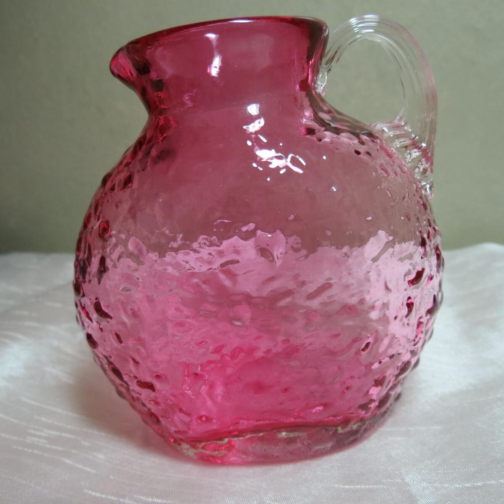 Petite MCM Handblown Cranberry pitcher