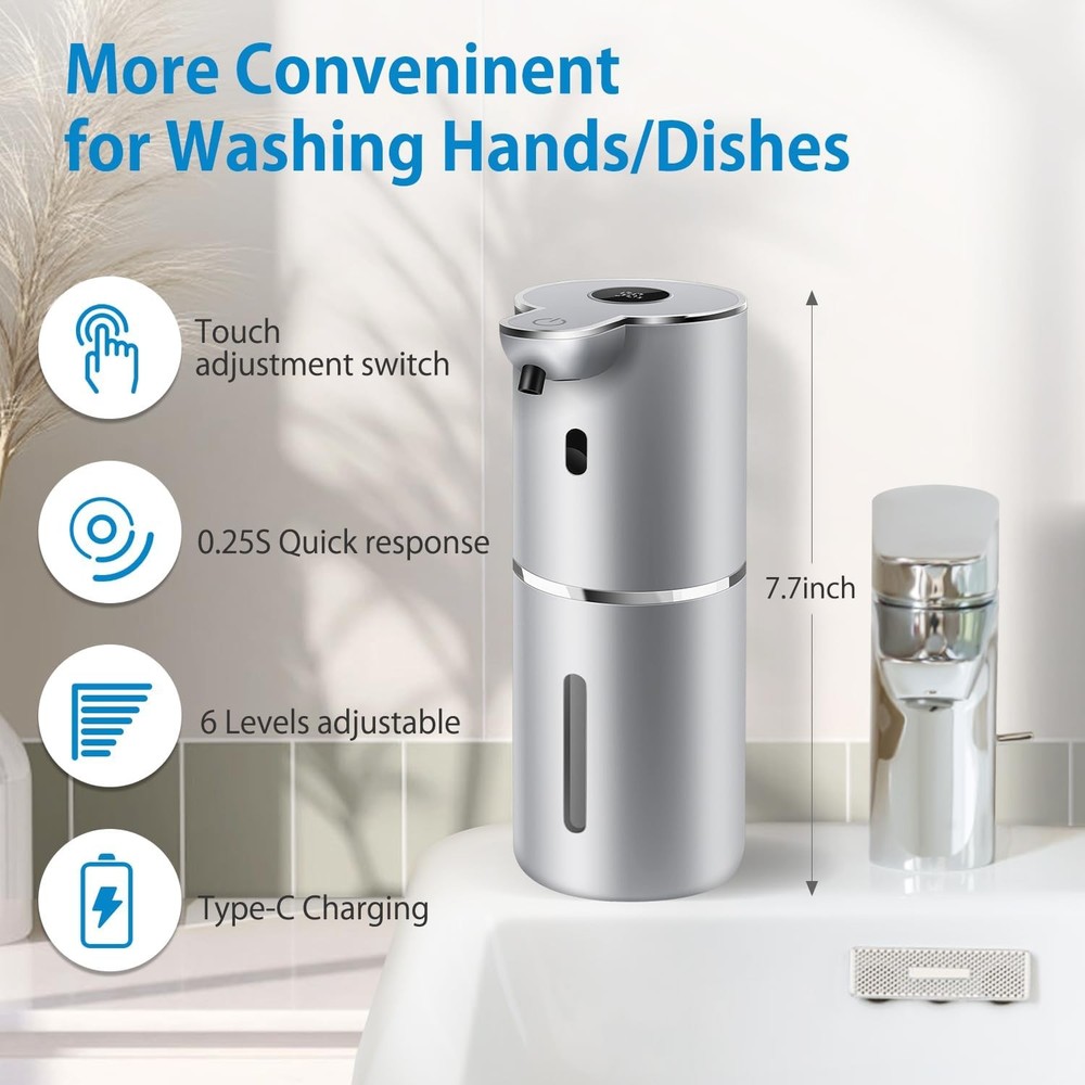 Rechargeable Touchless Soap Pump Digital Display