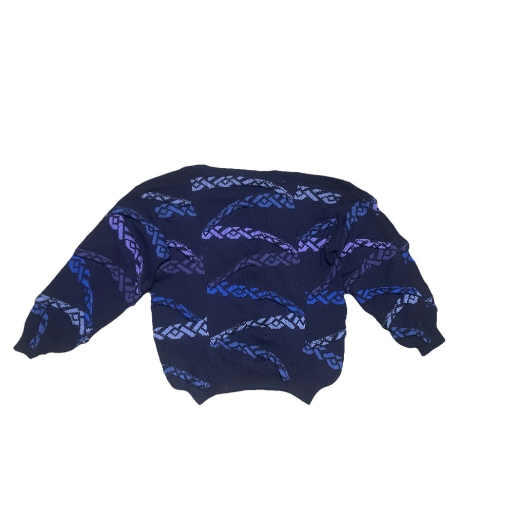 Ros Joffe Vintage Made In England Patchwork Wool Pullover Sweater Size XL