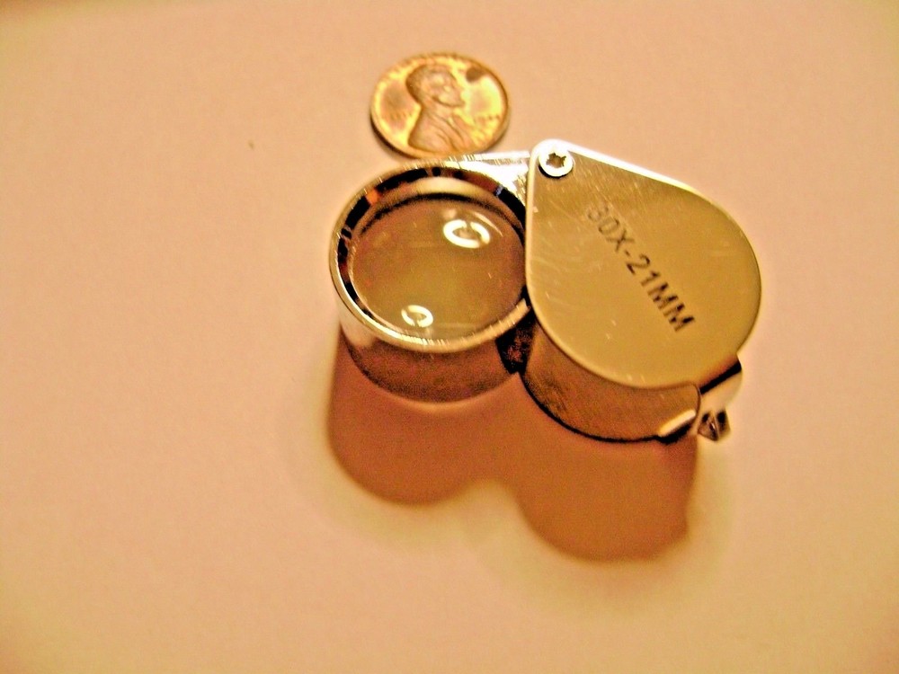 FOLDING MAGNIFIER GLASS-with case-30x21MM #wcase #3