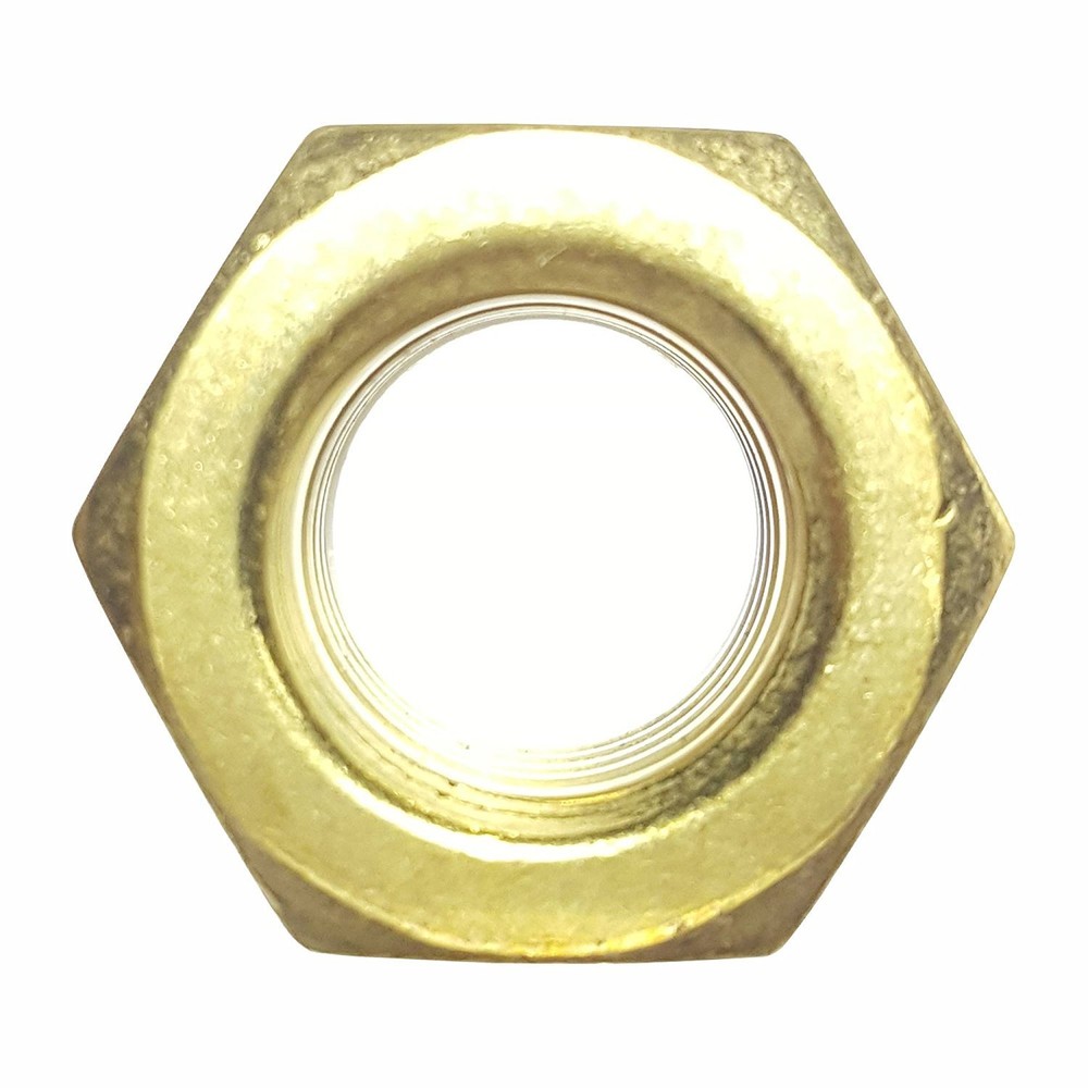 1/2-13 Solid Brass Hex Locknut Nylon Insert Elastic Stop Lock Nuts Qty 50