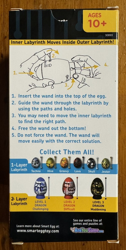 BePuzzled Smart Egg LEVEL 2 Labyrinth Puzzle Dragon Difficult 2 Layer NIB