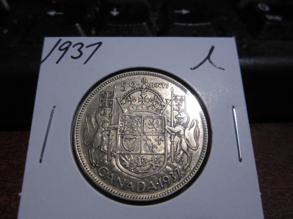 1937 - Canada half dollar - Silver - Canadian 50 cent