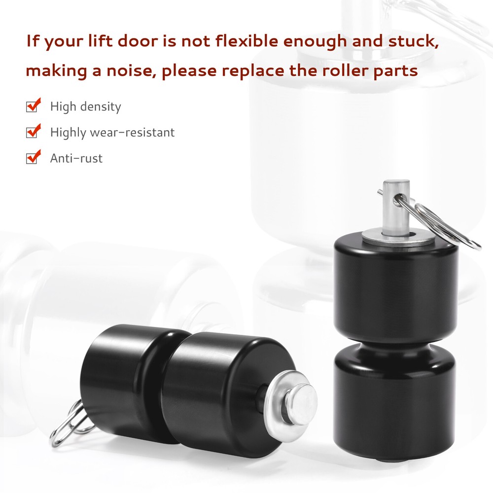 2Pcs Gorilla Lift Cable, with 4Pcs Aluminum Alloy Rollers Black Pins