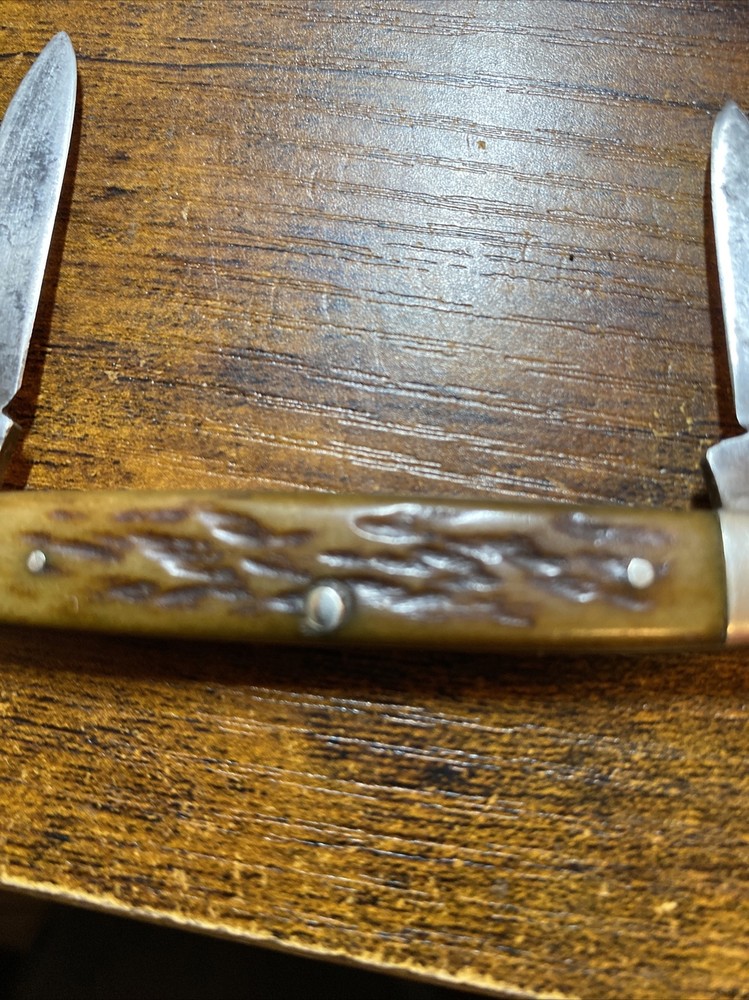 Pal cutlery two blade knife-Bone handles-Rogers bone?
