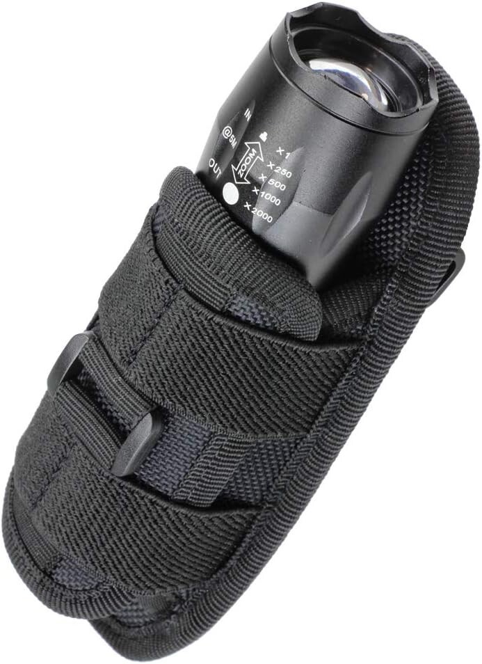 360° Rotating Tactical Flashlight Pouch & Clip – Hands-Free Carry Solution
