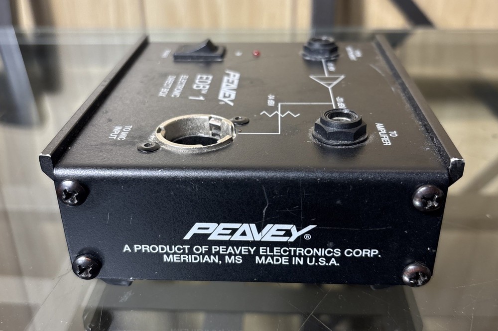Peavey EDB-1 Direct Interface Box, Black, DI, AC Adapter Not Tested
