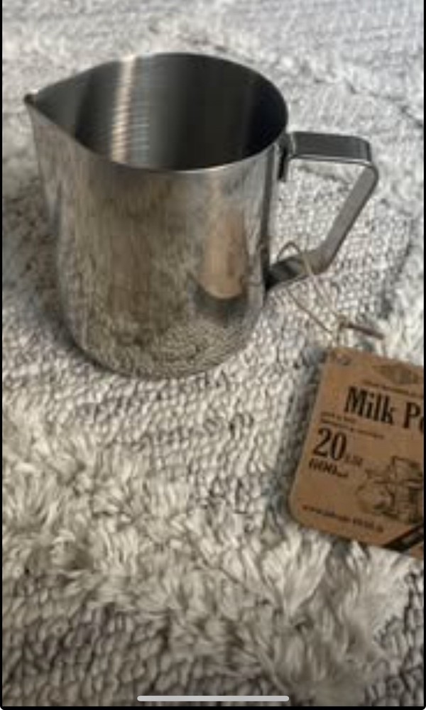 IPAK IDEALE ITALY QUALITY 18/10 STAINLESS STEEL MILK POT 12 oz AUTHENTIC NEW