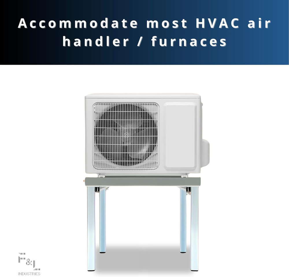 Portable 24" Heavy-Duty Foldable Air Handler Stand - Rust-Resistant Design