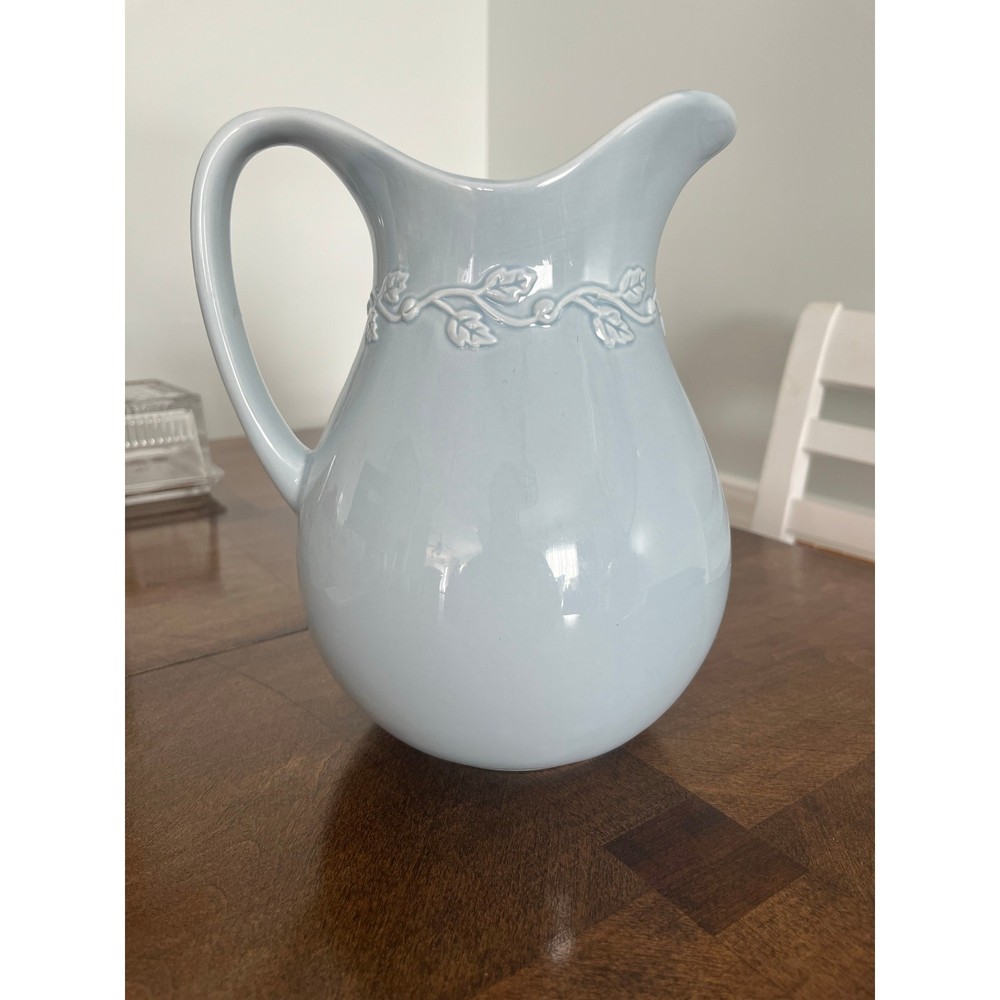 Enesco Light Blue Pitcher "Country Gate”