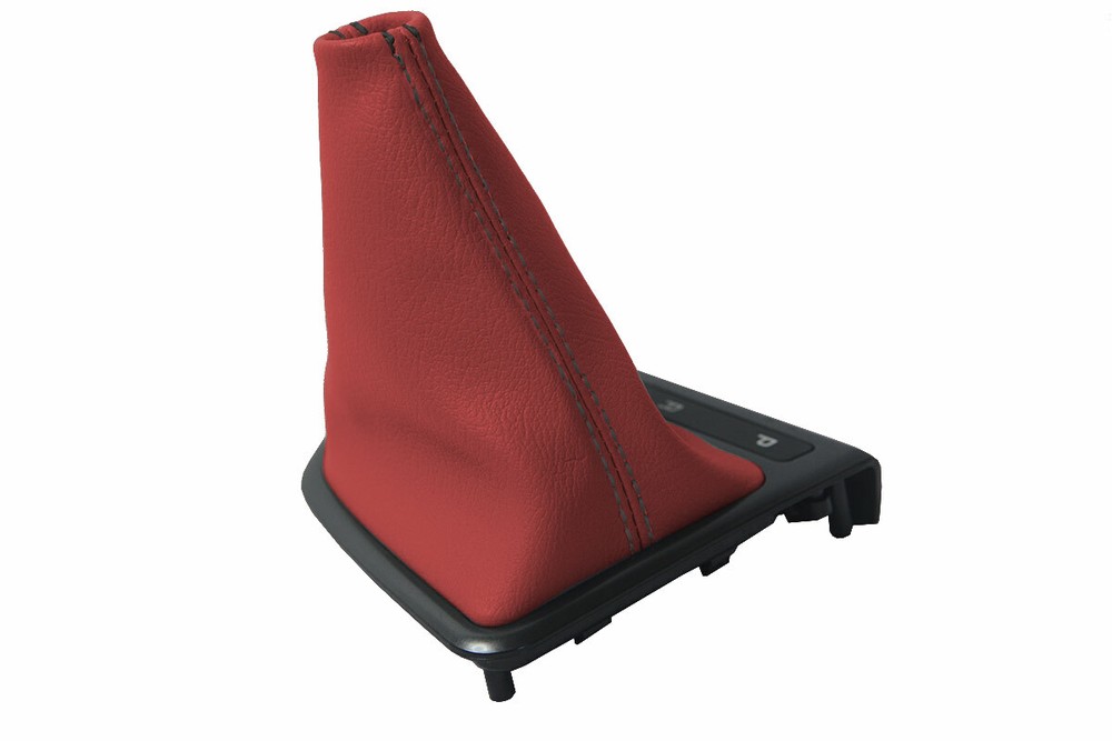 Automatic Shift Boot Cover Leather for Kia Optima 2011-2015 Red Black Stitch