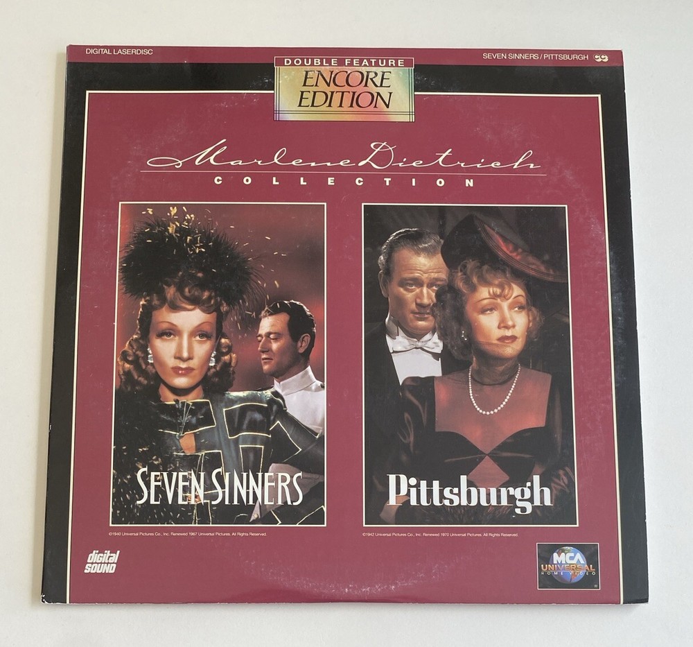 Seven Sinners + Pittsburgh (Laserdisc, 1994, Encore Edition) Double Feature