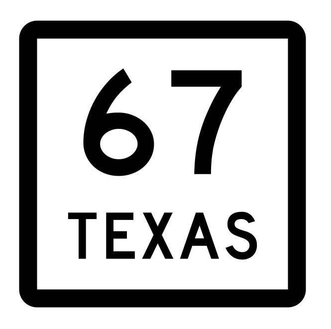 Texas State Highway 67 Sticker Decal