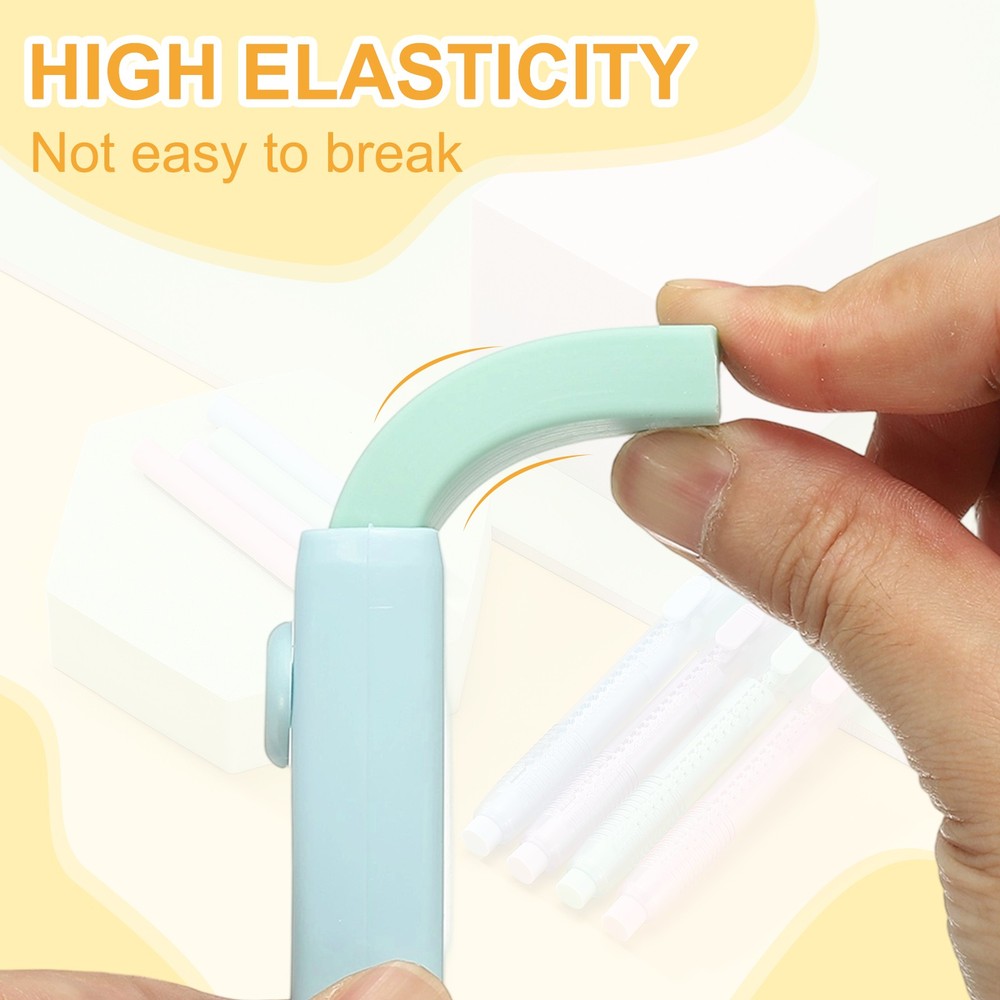 4 Pack Erasers, Pencil Erasers Large Eraser Push Pull Cute Soft, Green