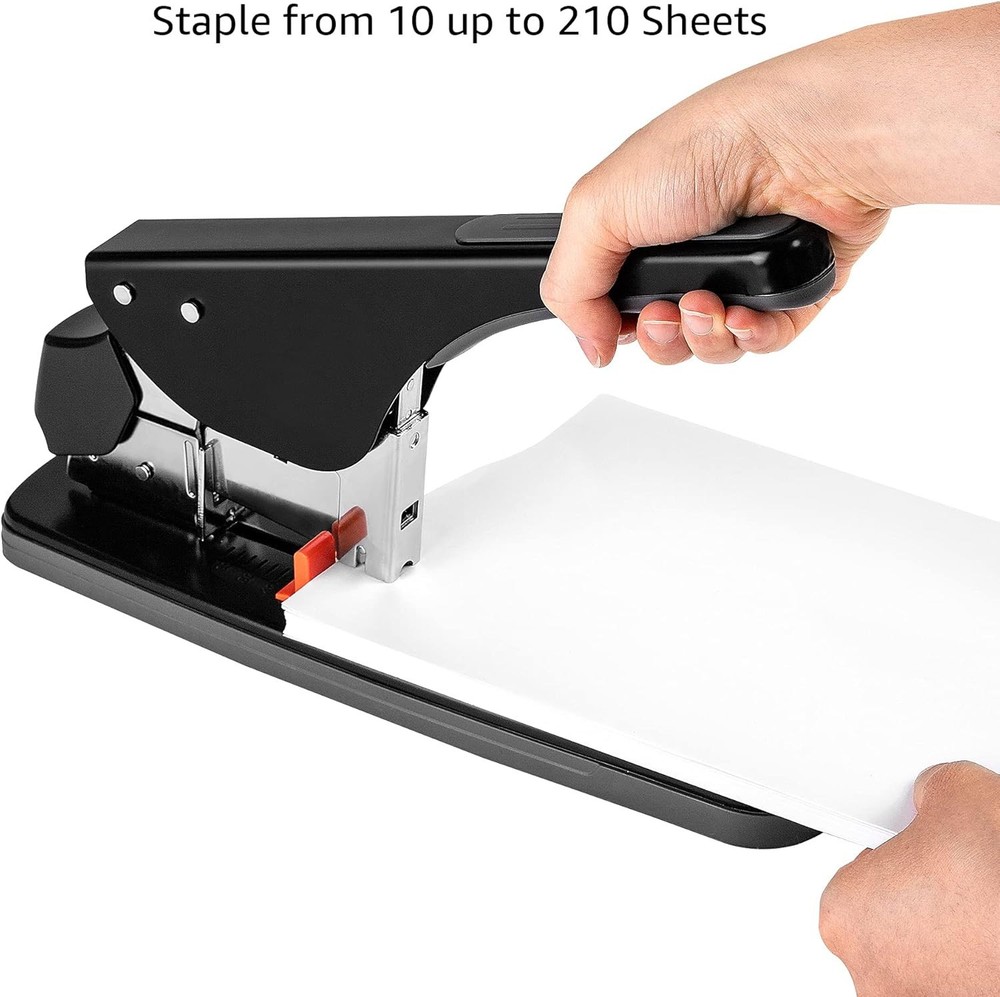 Amazon Basics Effortless Heavy Duty Stapler, 210 Sheets High Capacity,