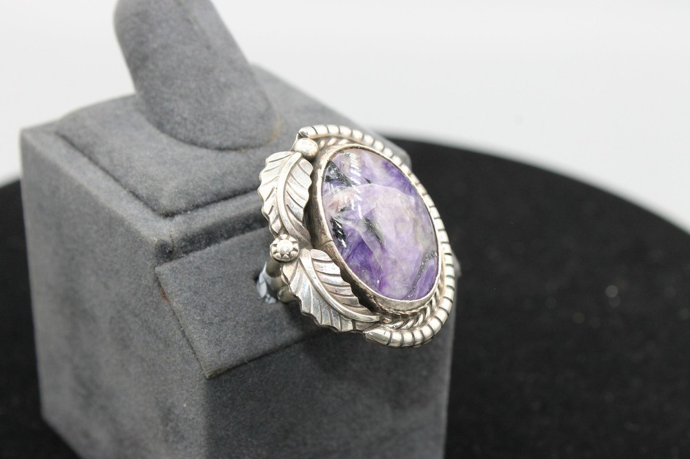 Charoite and Sterling Silver Ring Size 7