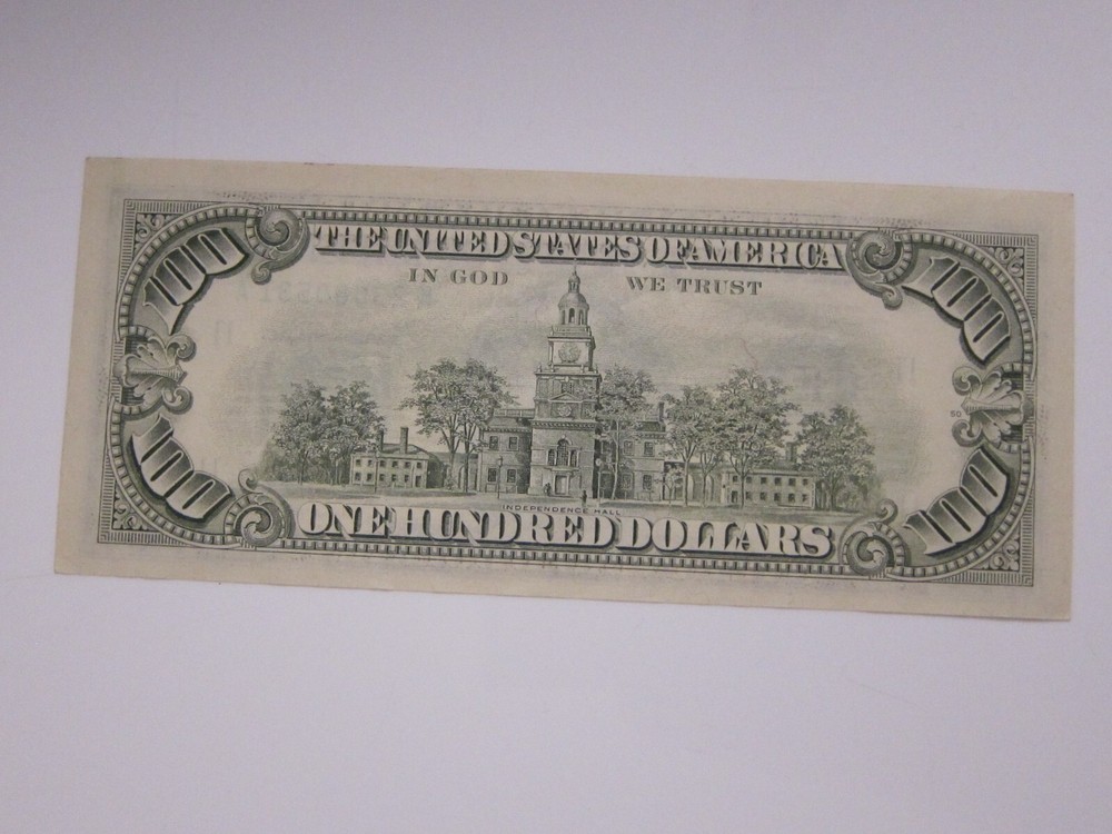 1985 $100 Double Impression Printing Error Uncirc K23080531A