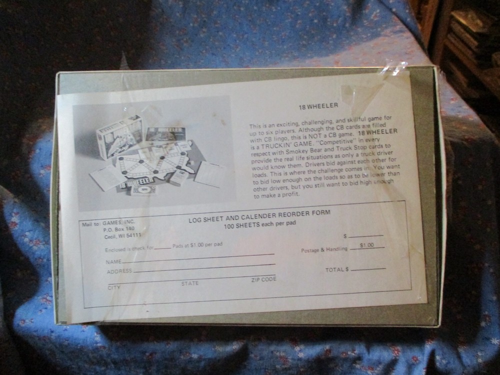 Unopened 1978 Thomas Newton 18 Wheeler Game