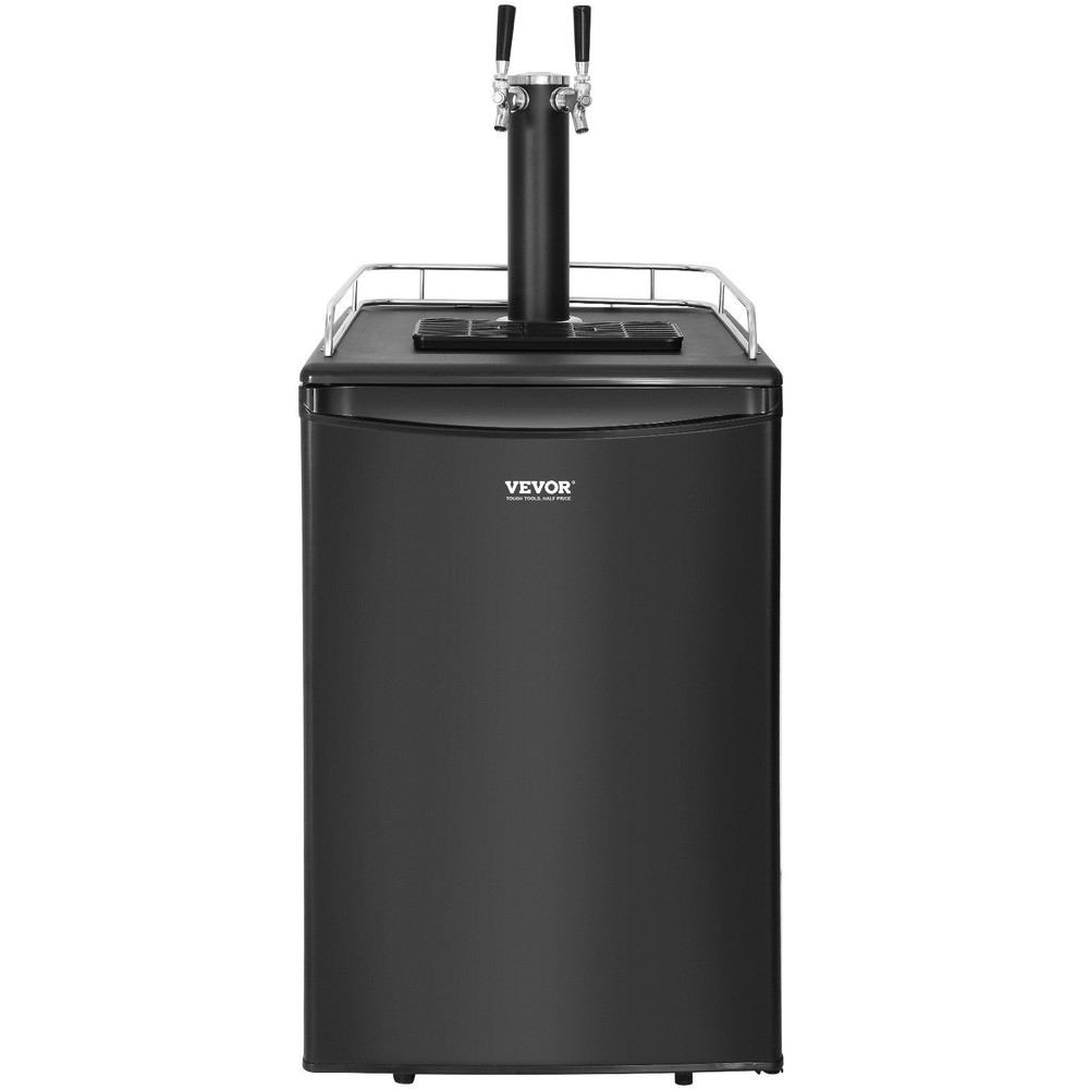 Spacious Draft Kegerator Dual Tap with Easy Access Drip Tray