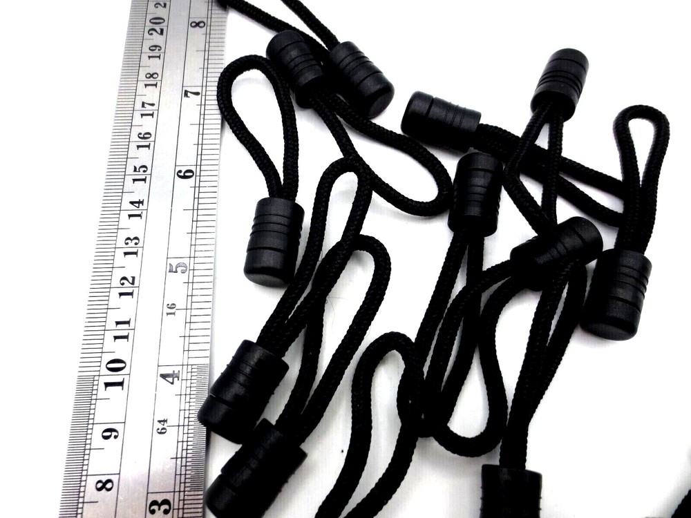 Zipper Pull Tab 2" Long 1/8" Thick Cord, Easy Grip Zip Pull Tag, Free Shipping!