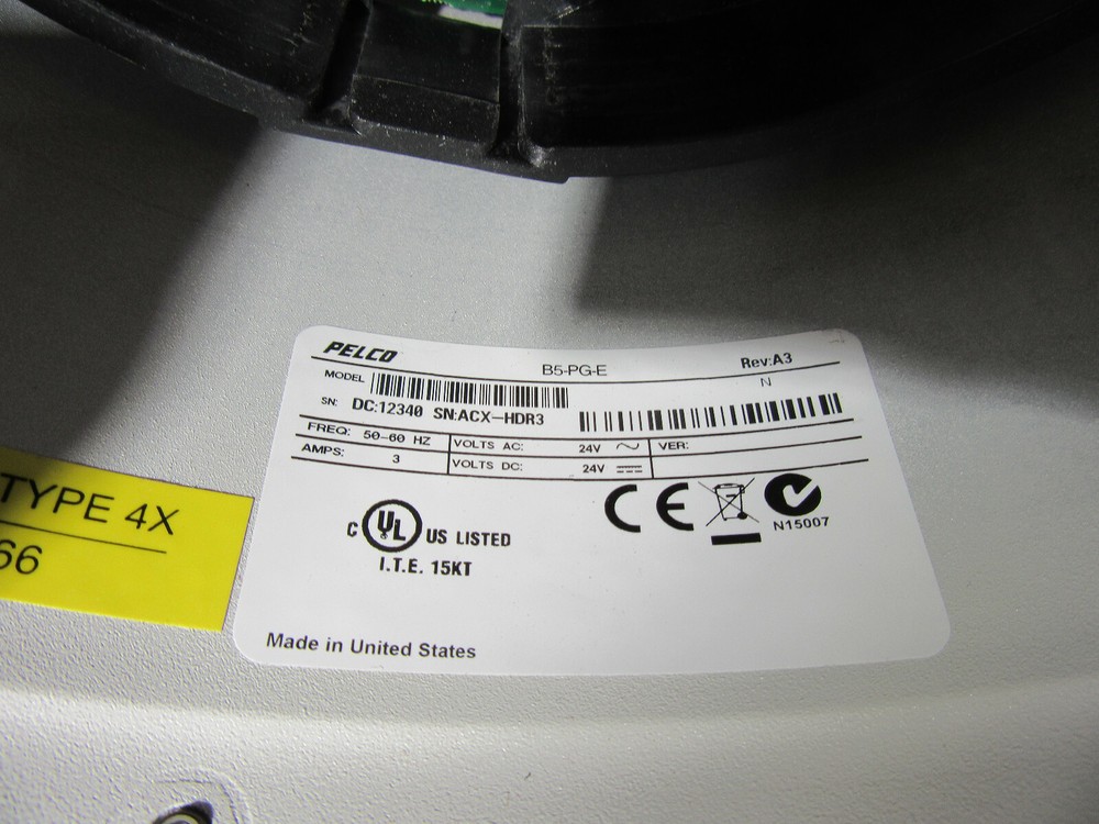 PELCO B5-PG-E SPECTRA HD BACK BOX ENV PENDANT GRY