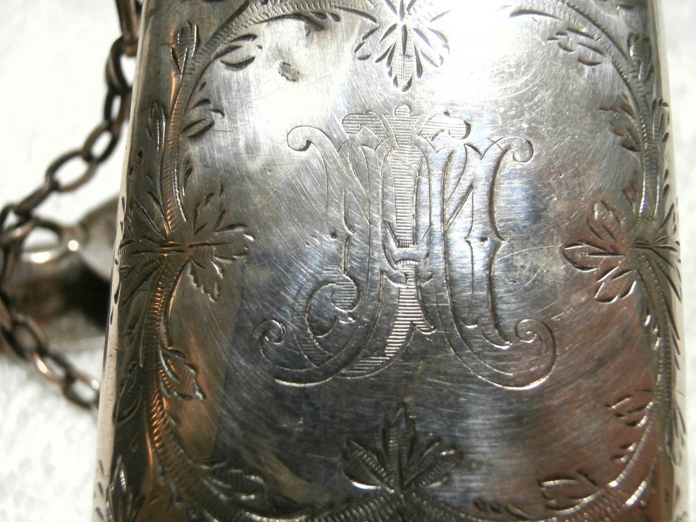 STERLING SILVER CHATELAINE GLASSES CASE 1891!! HILLIARD & THOMASON-BIRMINGHAM!