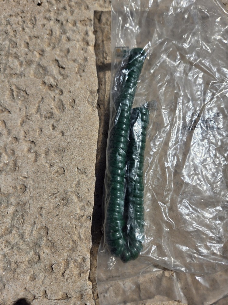 Dark Green Modular Telephone Handset Cord