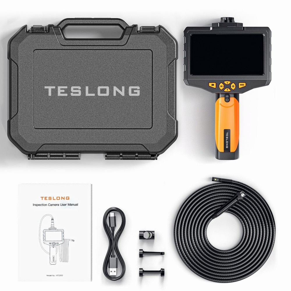 Triple Lens Borescope Inspection Camera Teslong Digital Video Scope Camera 16ft