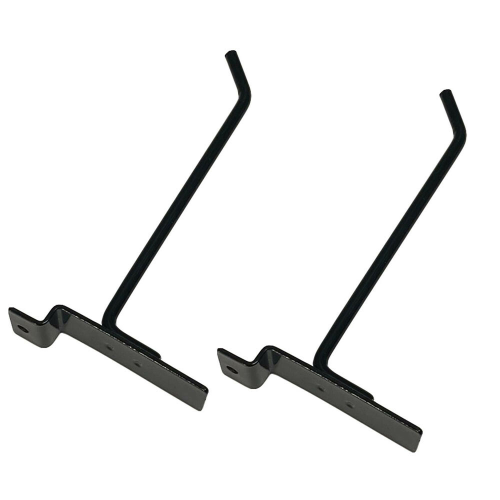 6" Slatwall Hook Panel Display Hooks, 1/4" Thickness Metal, Black - PACK 2