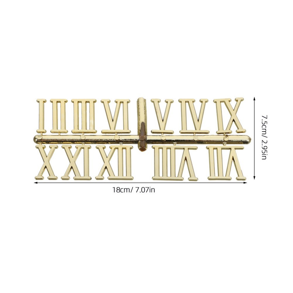 3 Sets Electroplated Clock Numerals Accessories Parts Replacement