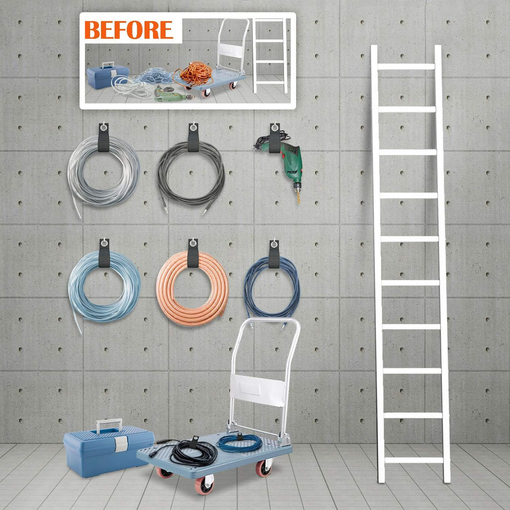 Heavy-Duty Storage Straps (Assorted 10 Pack) - Extension Cord Storage, Organizer
