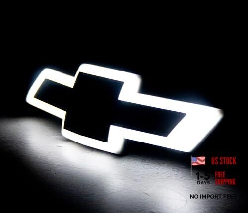 2016–2018 Chevy Silverado LED Lighted Front Grille Emblem Black Finish