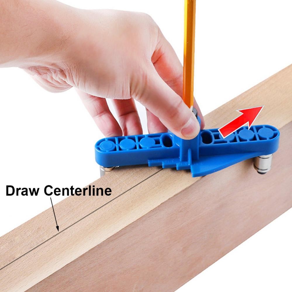 Dowel Jig Kit Self Centering Drill Guide Center Scriber Line Doweling Hole Tools