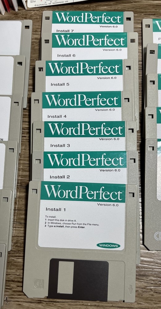 Vintage WordPerfect Upgrade Version 6.0 DOS