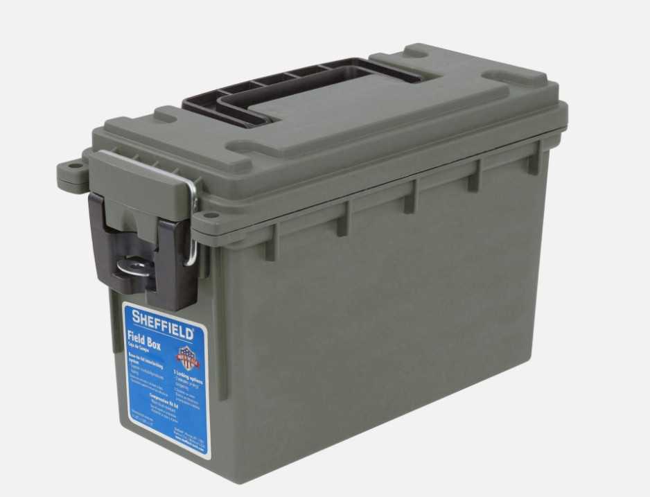 12626 Ammo Storage Box Stackable .30 Cal Field Boxes Water and Dust Resistant...