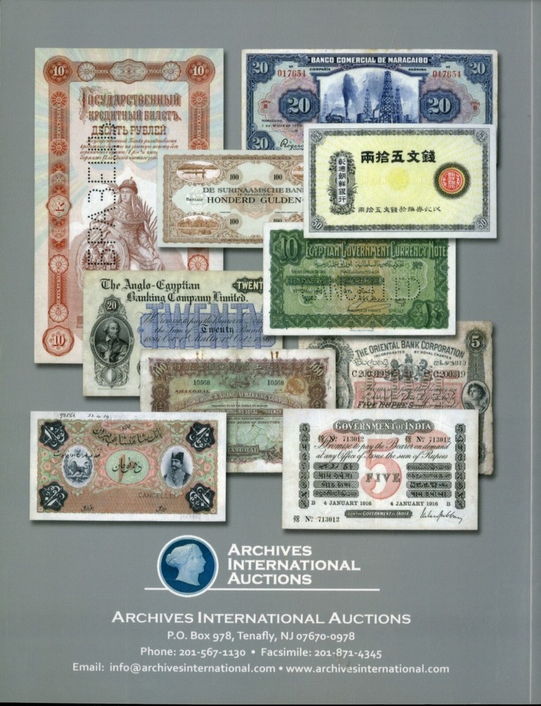 Archives International Auctions Part X, Fall Auction 2011, Two Catalogs