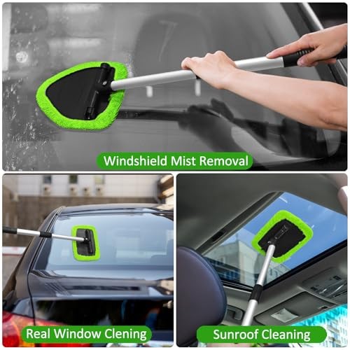 20 Pieces Windshield Cleaner Tool, Inside Car Windshield Cleaning Tool green