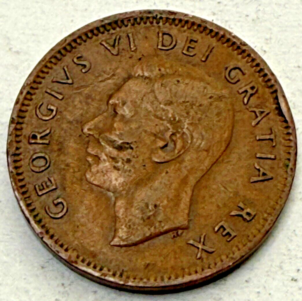 1952 Canada Cent Penny George VI