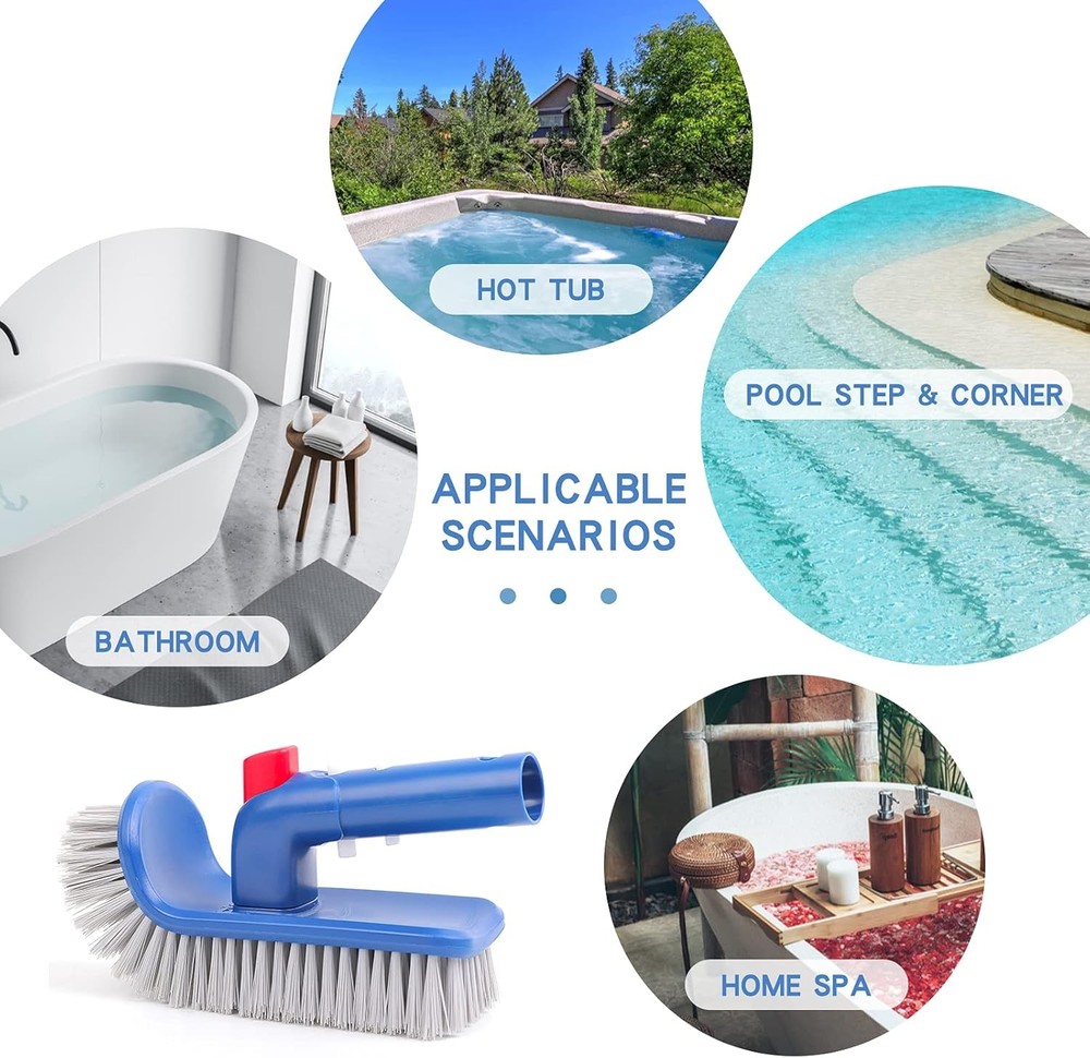Sepetrel Rotatable Swimming Pool Wall Brush Head