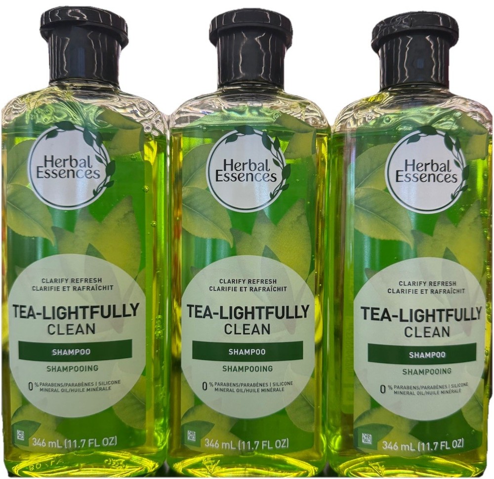 3 X Herbal Essences Tea-Lightfully Clean Refreshing Shampoo 11.7 oz