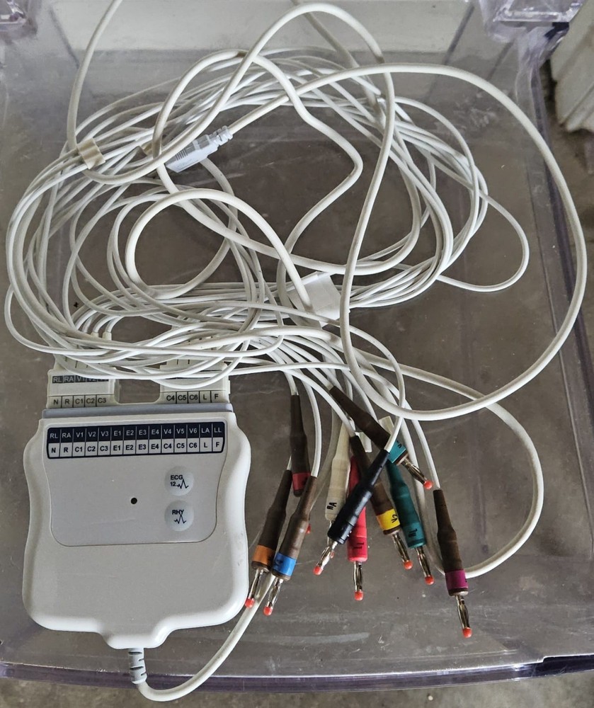 Mortara ECG Model ELI 380 Machine with leads And module .Read description