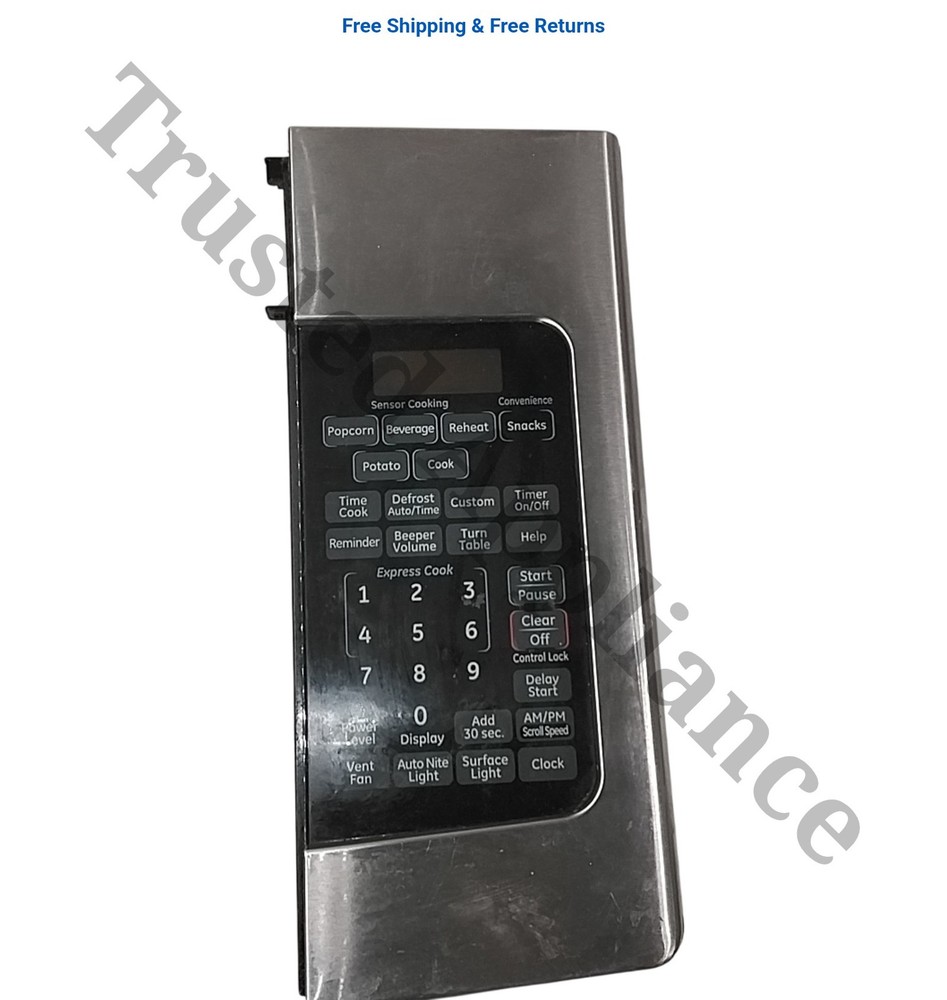 GE Microwave Control Panel Console WB07X11290 SILVER